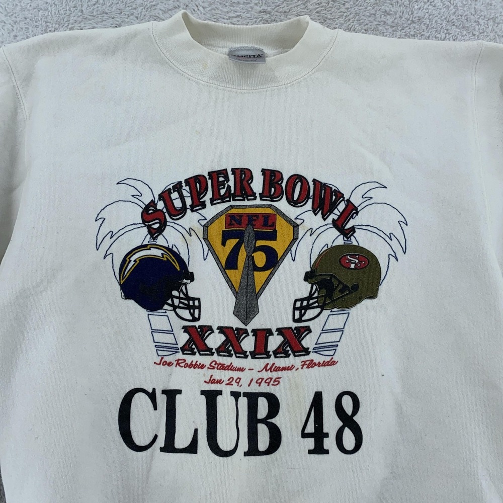 Vintage Super Bowl XXIX Small‎ Mens Medium 49ers Chargers Club NFL 90s